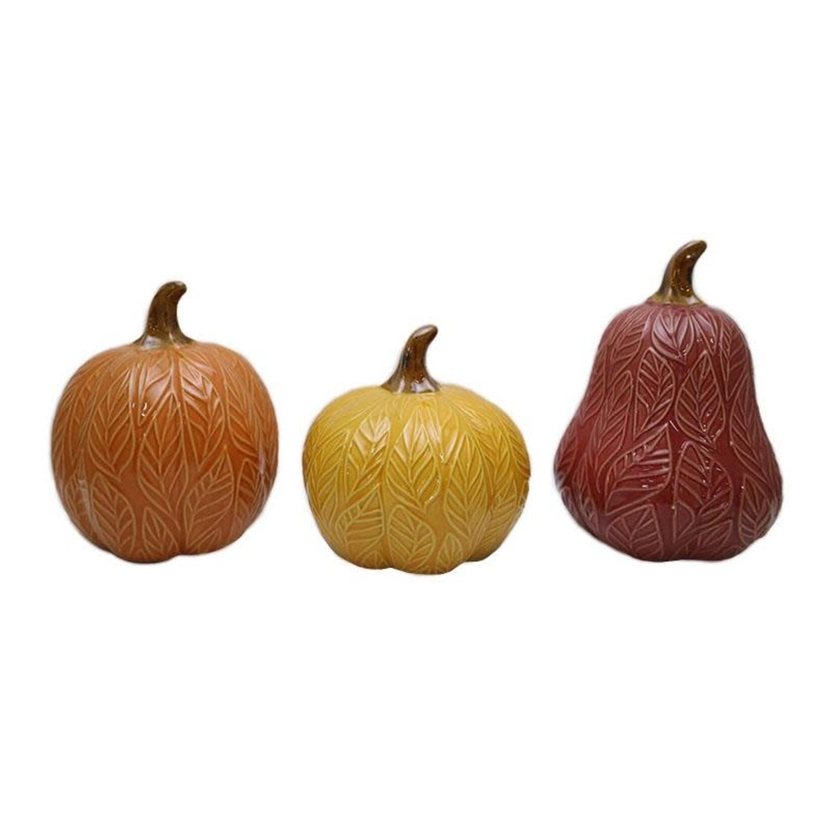 Ceramic Pumpkins - 3 Asst.