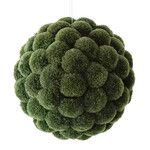 Ball Fabric Pom Poms 5" Green