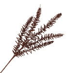 26.5" Brown Fern Leaf w/Glitter Pick