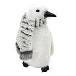 Penguin White Fur 11.5" w/Gray Scarf