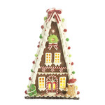 Gingerbread House w/LED (Yellow) 9.4" Clay Dough