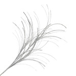 36" Silver Glitter Grass Pick