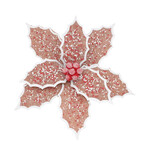 Gingerbread Poinsettia 11" W/ Sprinkles & Glitter