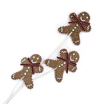 30 X 3 Brown Gingerbread Cookie Pick