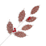 Gingerbread Leaf Brown 26" w/Sprinkles & Glitter Pick