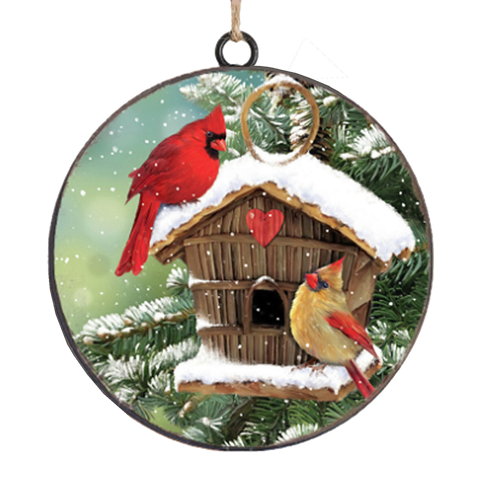 4" Orn Metal Disc Bird House