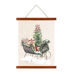 12"x15.5" Wall Scroll Sleigh w/Tree