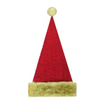 Santa Hat 25" Red/Beige Cable Knit w/Faux Fur Border Size M