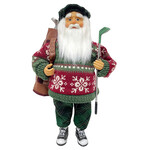 Santa Standing 16" Golfing Red/Green