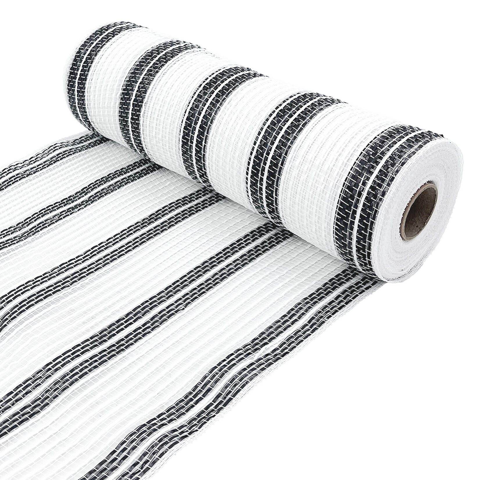 Sinamay White Black 10"x10 yds