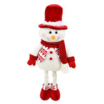 18-25" Plush Snowman Standing Red/White w/Sweater, Scarf, Mittens, Hat