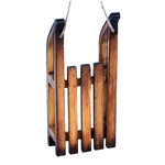 9.5" Brown/Natural Wooden Sleigh