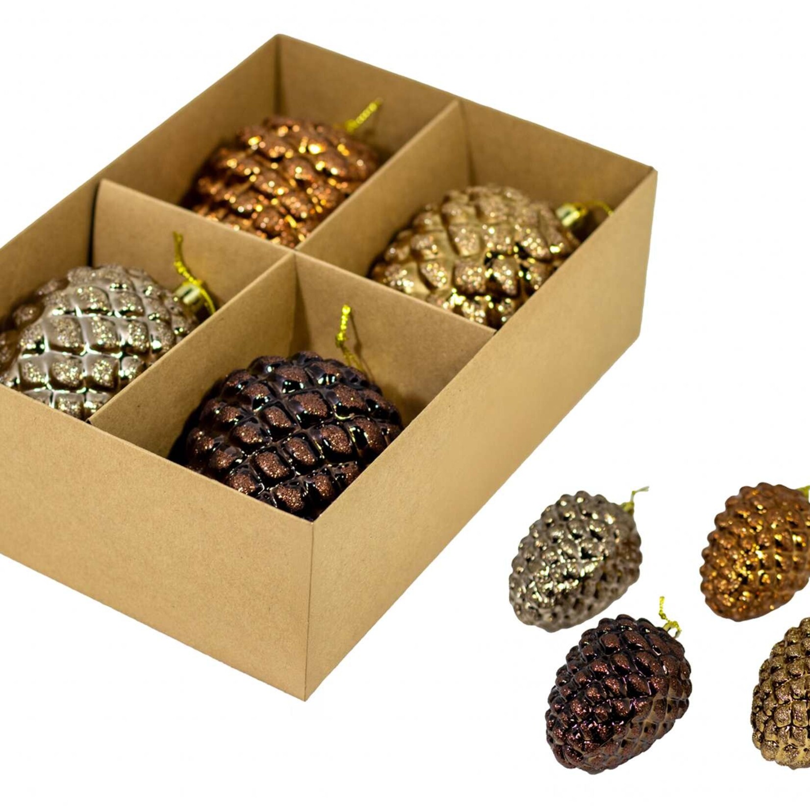 Pinecone Ornament 4pack