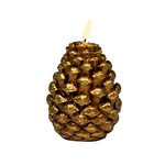 Wax LED Pinecone Candle / 3D Flame
