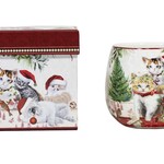 Christmas Cats Porcelain Mug  w/Gift box