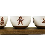 Gingerbread Bowls w/ wooden board