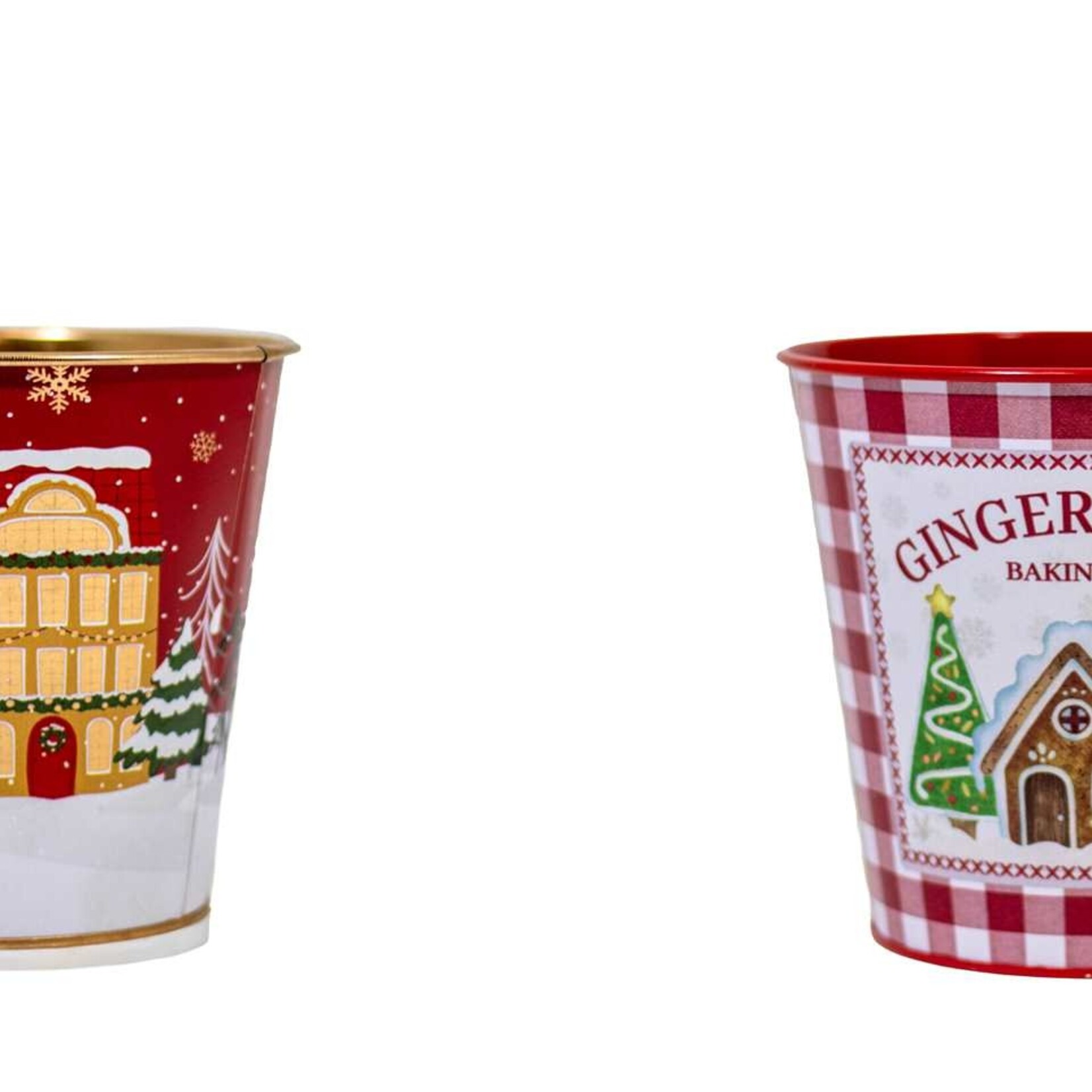 Metal Gingerbread Pot - 2Asst.