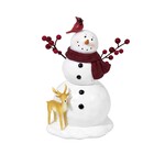 Snowman w/Deer  & Cardinal