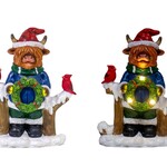 RESIN LED COW "JOY" CARDINAL