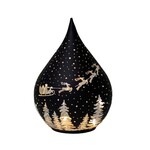 LED Teardrop Santa /Reindeer Black