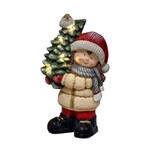 KID HOLDING TREE W/ LED