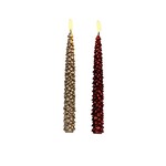 LED Wax Gold or Red Candle Tree 2pack