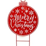 Metal  Red  Ornament Shape Stake