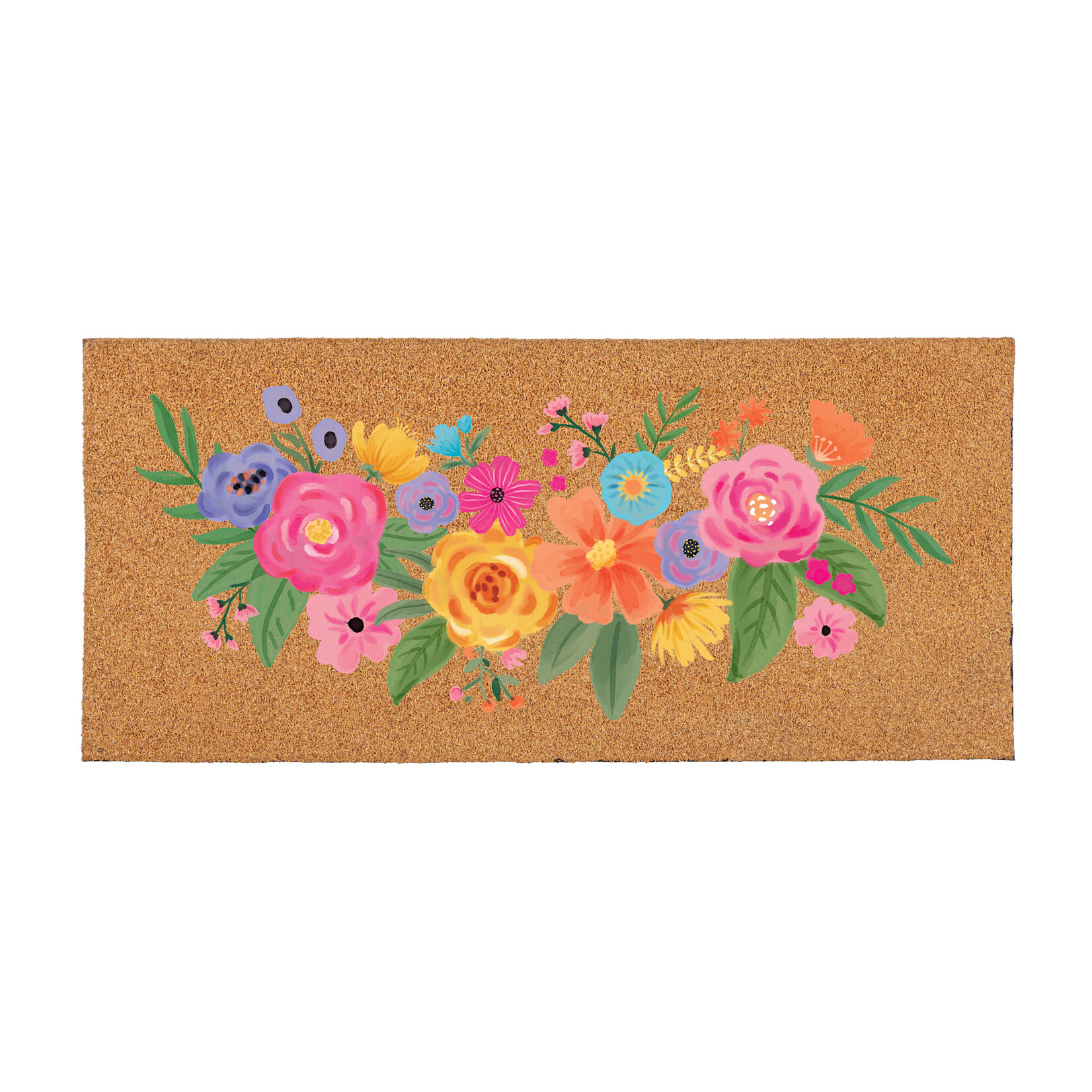 Bunny Blooms Spring Blossom, Flocked Coir Sassafras Switch Mat 22"x10"