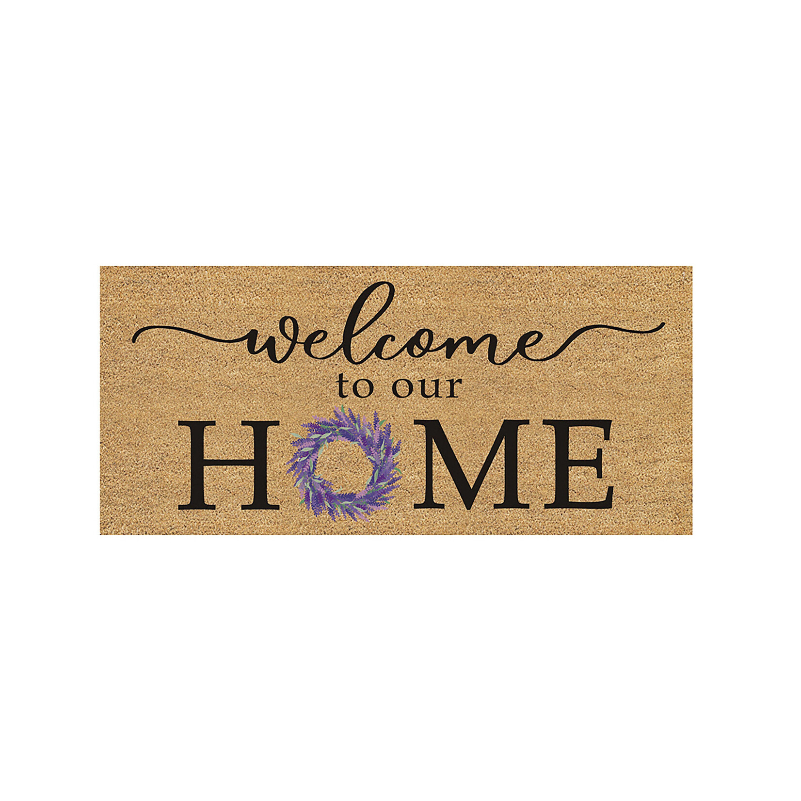 Welcome to Our Home Flocked Sassafras Coir Switch Mat