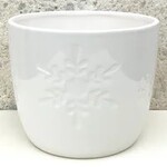 Glazed White Snowflake  (FITS 4" POT)