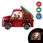 Red Truck w/LED Lights & Spinning Glitter  Water