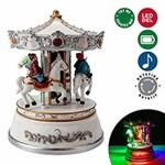 Christmas Carousel W/Light-up, Music & Motion 13CM x 18.5CM