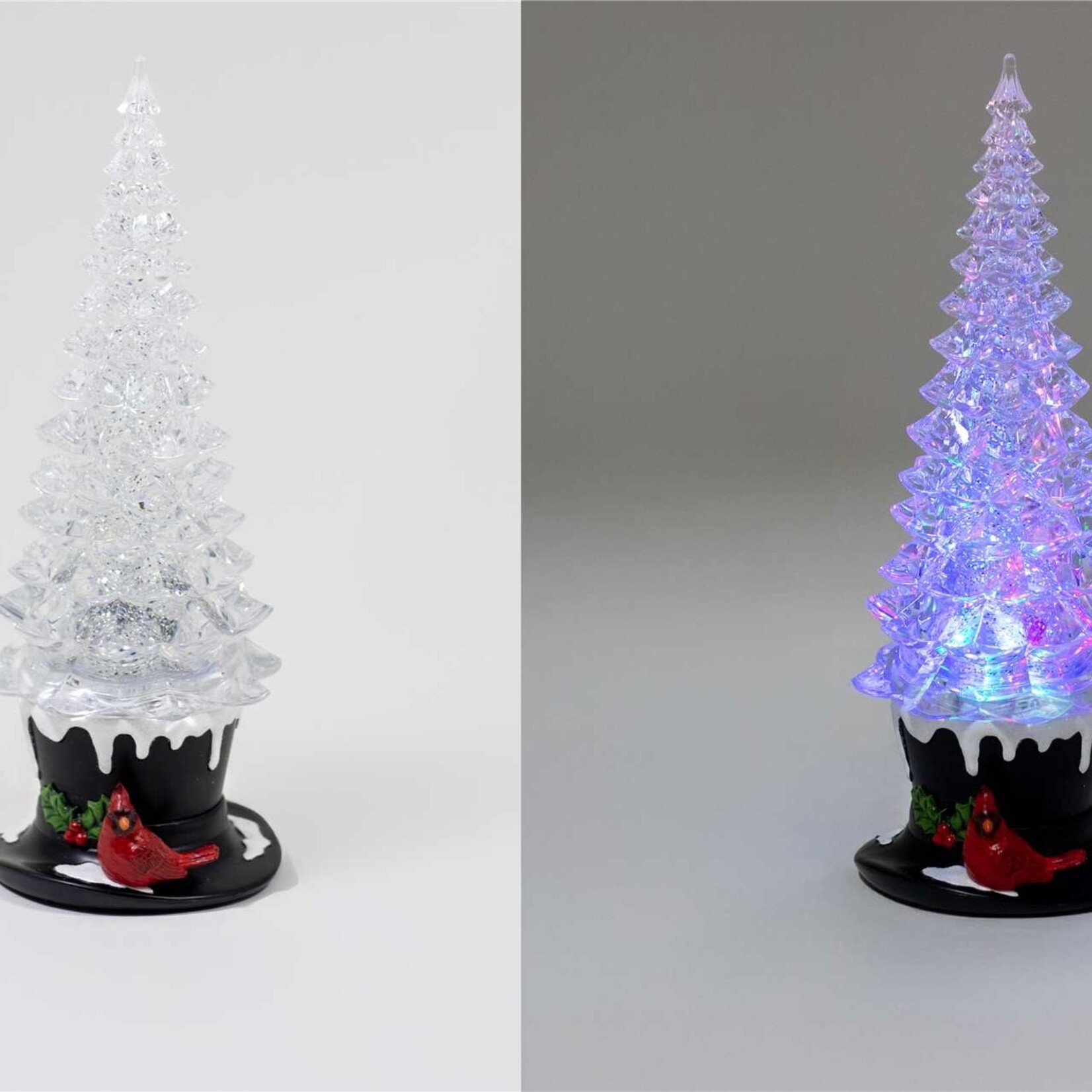 LED Hat w/ Tree & Cardinal on Base