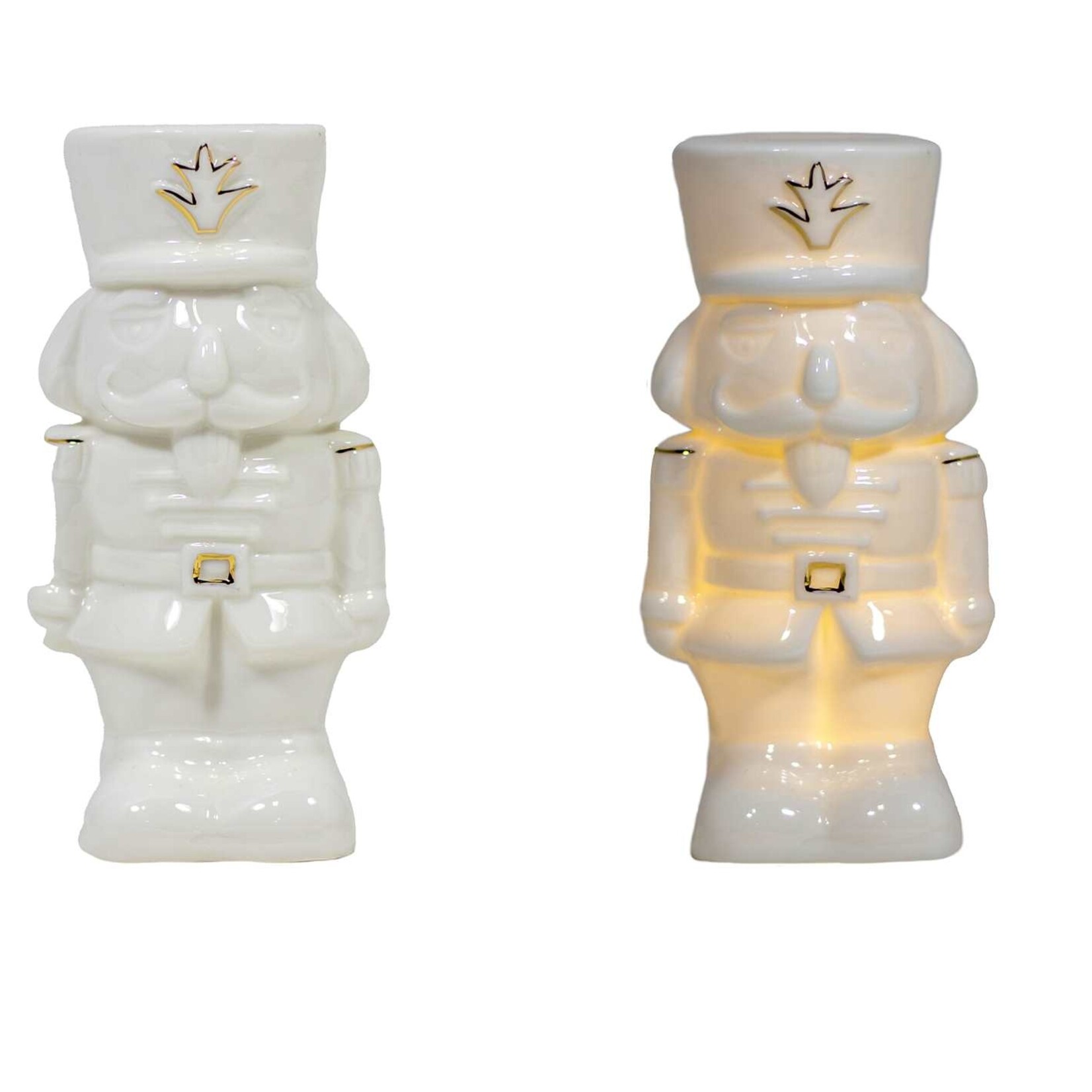 LED Porcelain Nutcracker