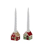 Christmas House Candle Holder - candle not included