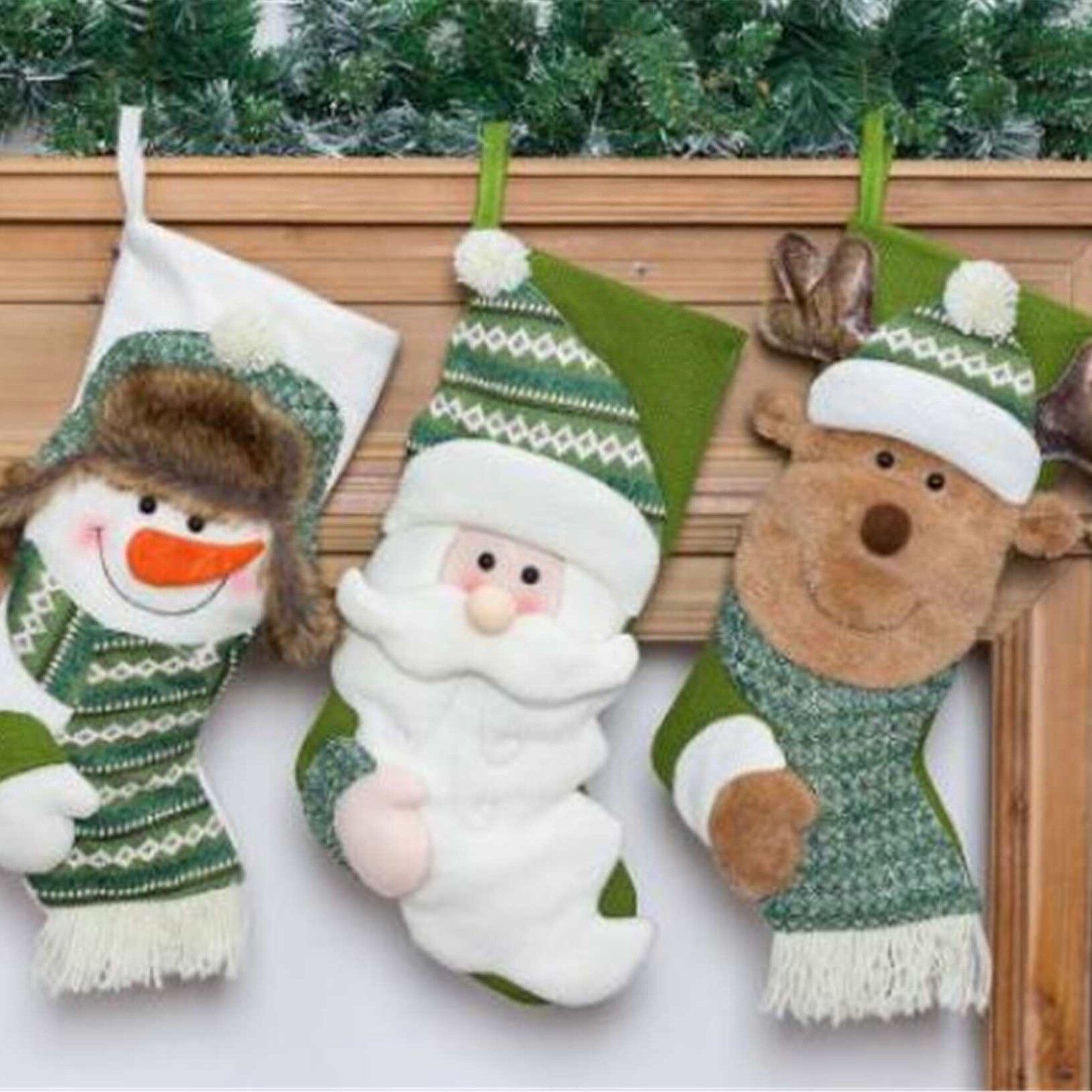 Stocking - Green & White - 3Asst.