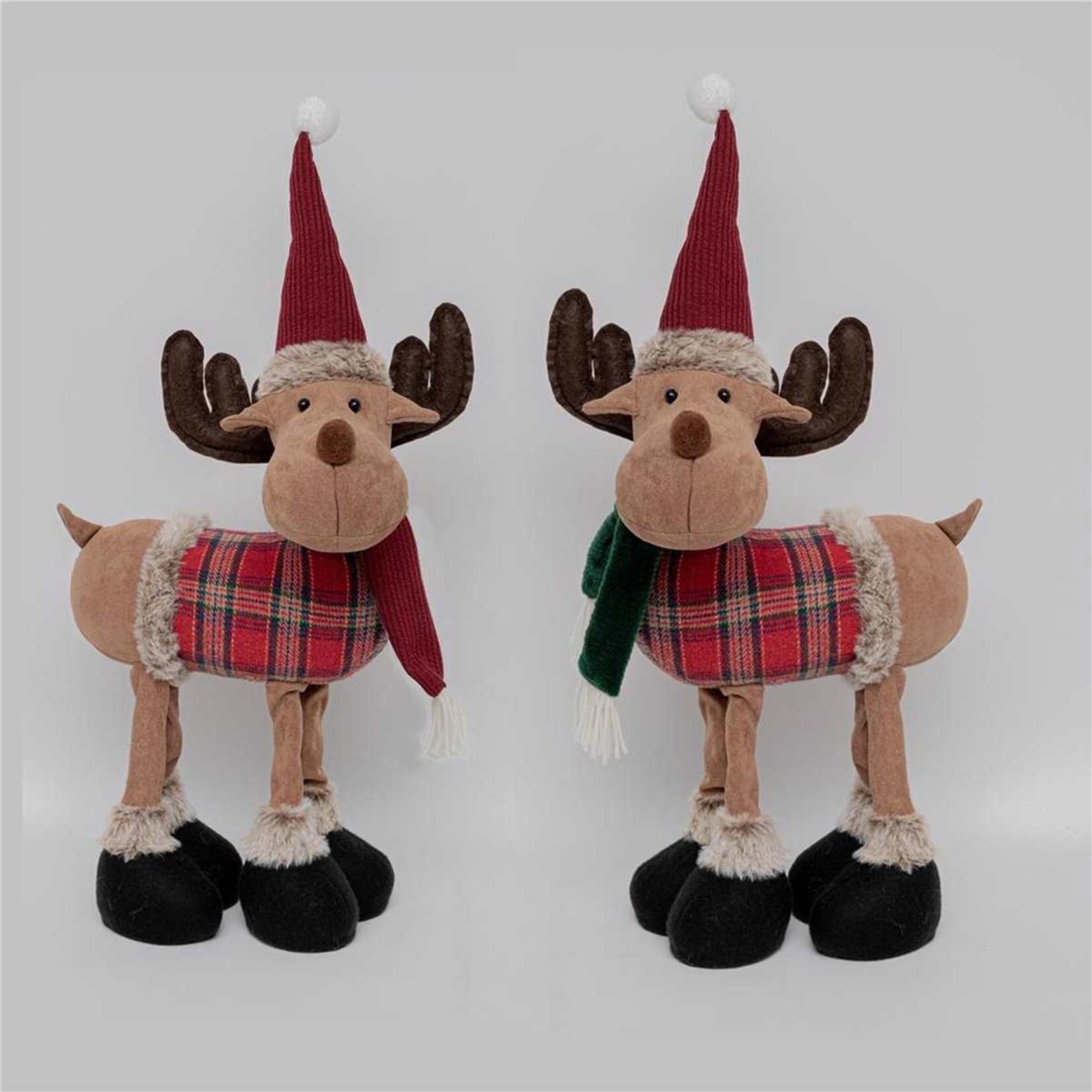 Plush Standing Reindeer Figure - 2 Asst.