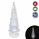 Light-up Acrylic LED Tree w/Spinning water 31.75CM, CLEAR/WHITE
