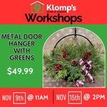November 9th, 2025 | 11am | Sunday | Metal Door Hanger with Greens Workshop