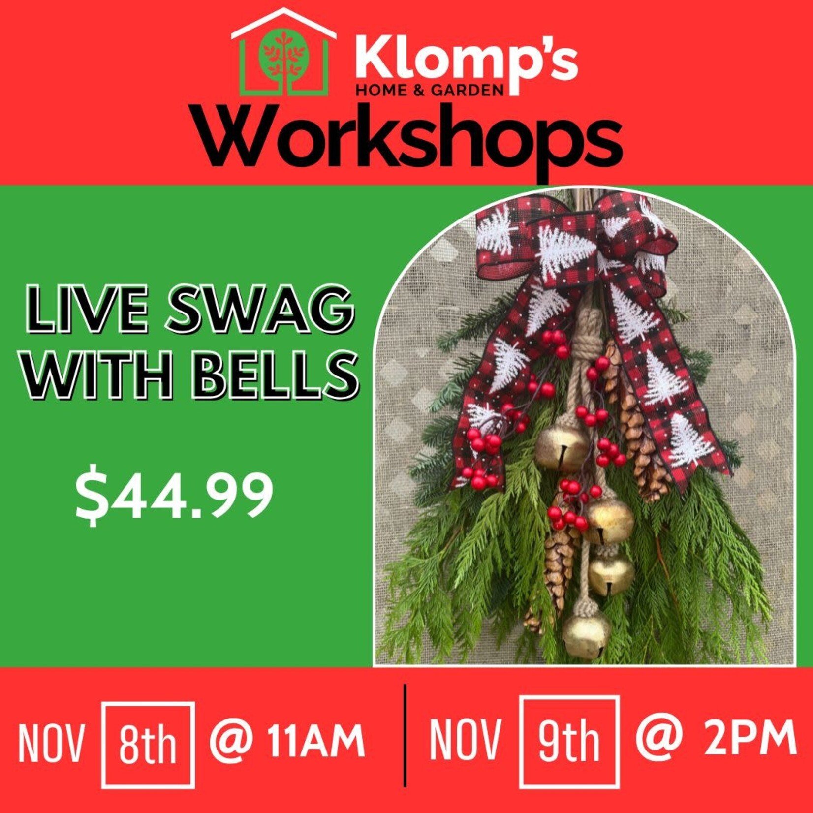 November 8th, 2025 | 11am | Saturday | Live Swag with Bells Workshop