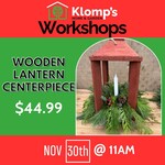 November 30th, 2025 | 11am | Sunday | Wooden Lantern Centerpiece Workshop
