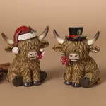 4.33" Holiday Cow - 2 Asst.
