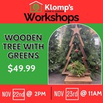 November 23rd, 2025 | 11am | Sunday | Wooden Tree with Greens Workshop