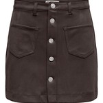 ONLY ONLAMAZING-STINA Faux Suede Skirt - Chocolate Torte - Med.