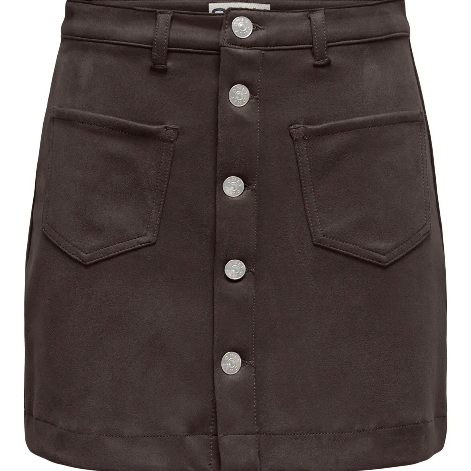ONLY ONLAMAZING-STINA Faux Suede Skirt - Chocolate Torte - Med.
