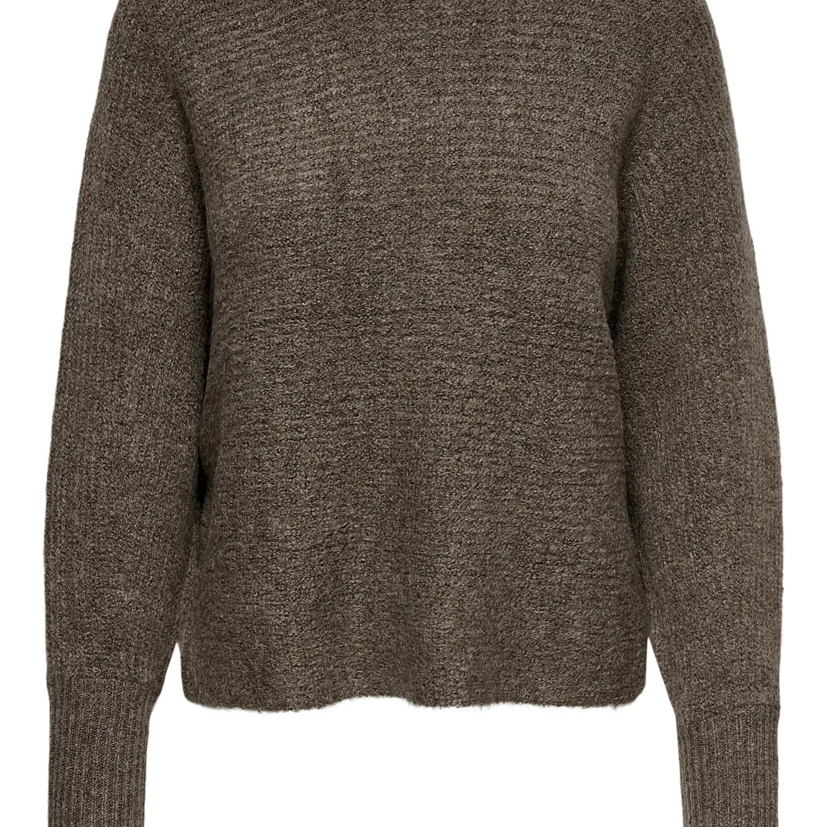 ONLY ONLDANIELLA L/S PULLOVER Major Brown -Small- Large