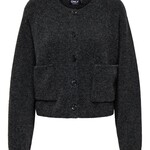 ONLY ONLPIEMONTE L/S CARDIGAN - Dark Grey - Small- Large