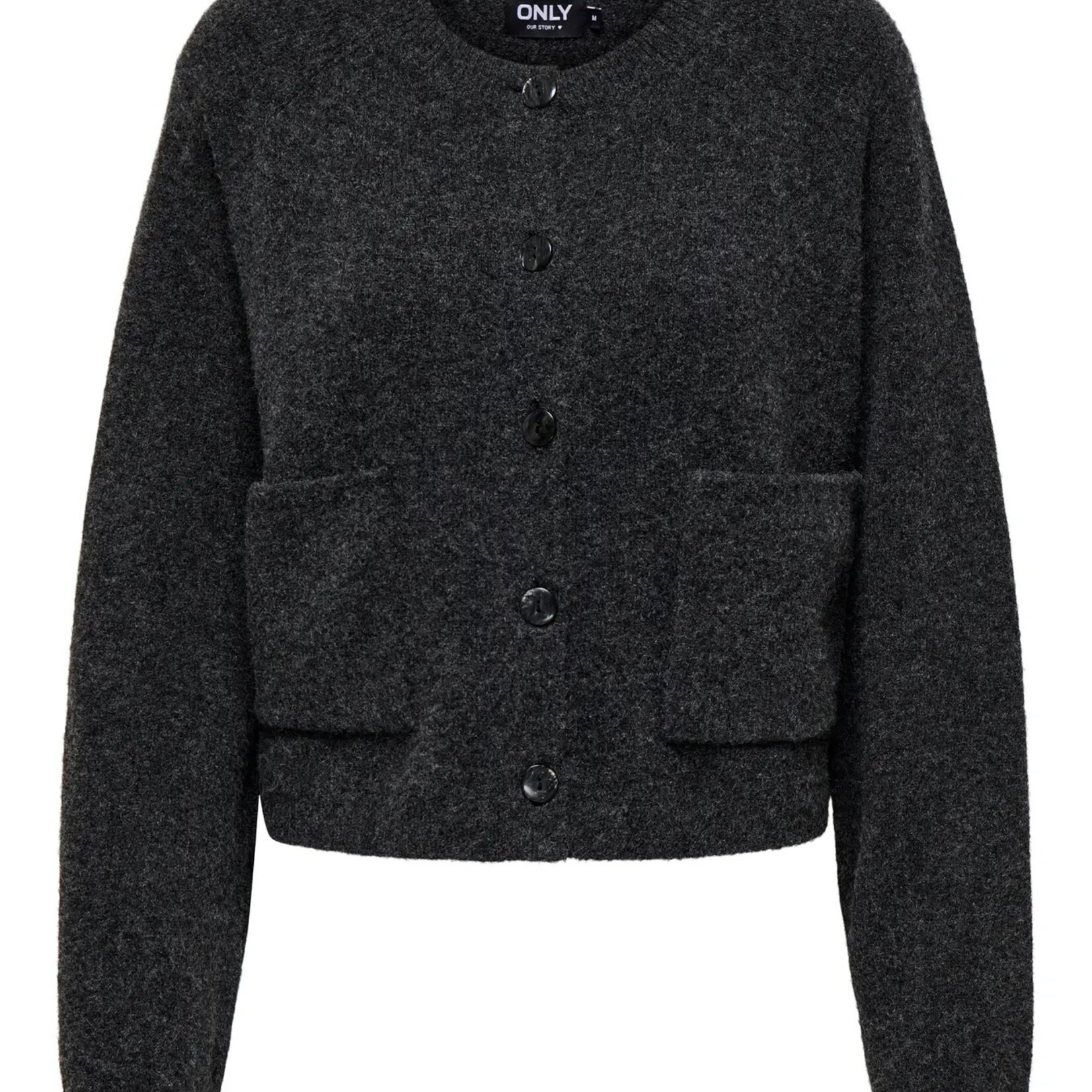 ONLY ONLPIEMONTE L/S CARDIGAN - Dark Grey - Small- Large