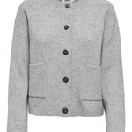 ONLY ONLPIEMONTE L/S CARDIGAN - Light Grey  - Small- Large