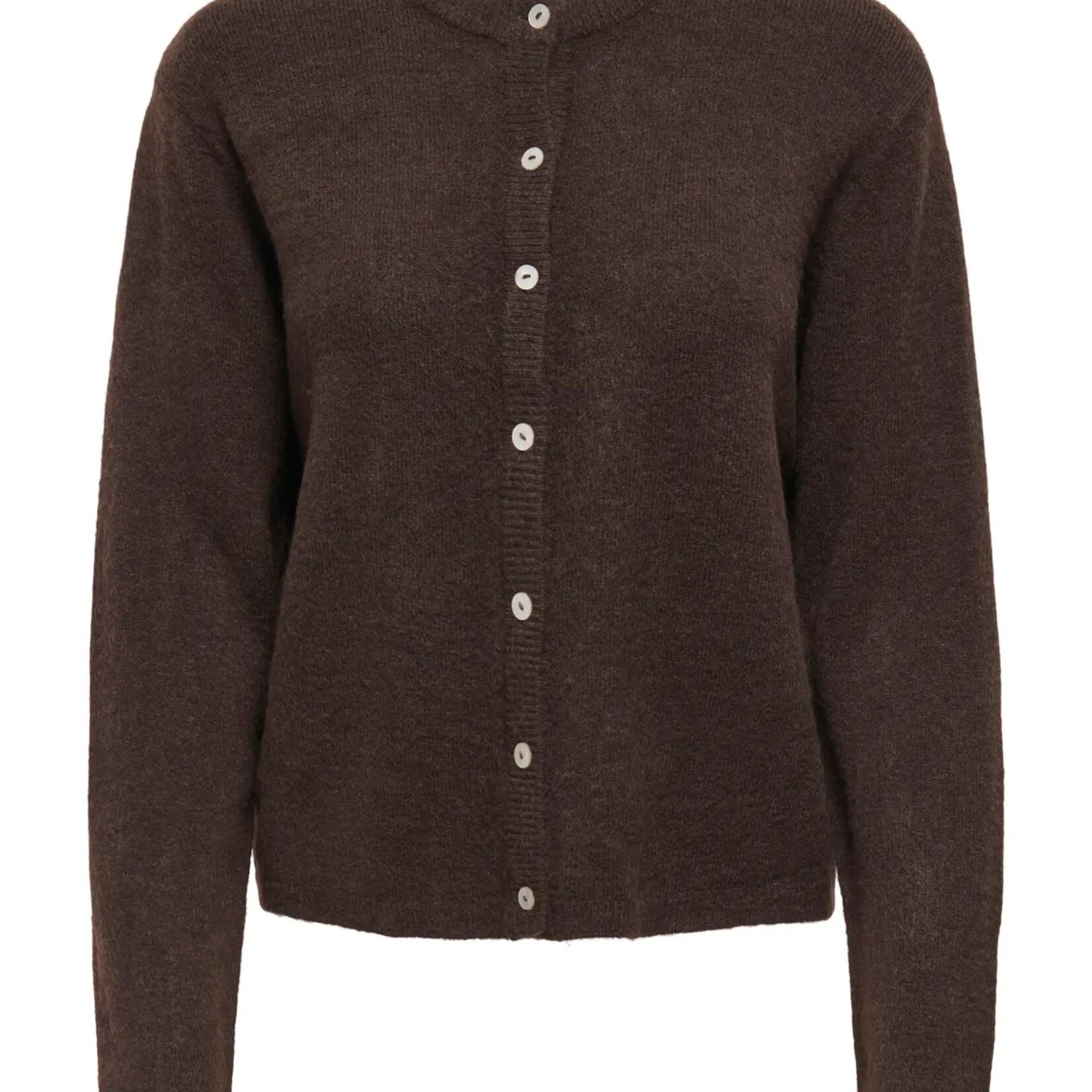 ONLY ONLSIMONI L/S O-NECK CARDIGAN - Coffee Bean - Small - Large
